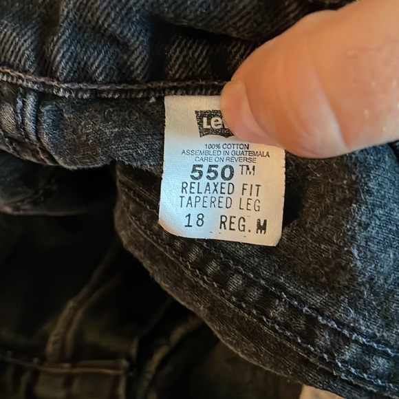 Womens Levi 550 Black Denim Jeans - Picture 3 of 5